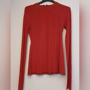 Marie St-Prierre Elegant Red Long Sleeve Women's Top.Size1(XS)